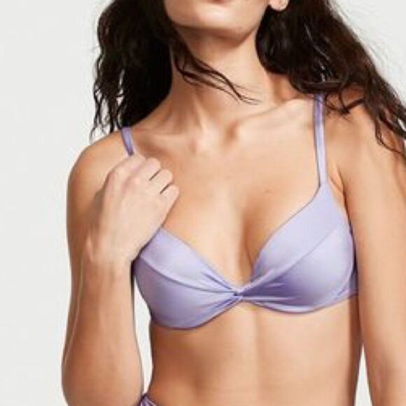 Victorias Secret Swim Twist Removable Push-Up Padding Bikini top Lavender 34D - Picture 3 of 7